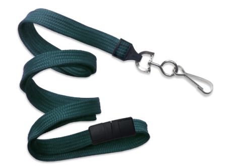 3/8" Flat Breakaway Lanyard w/ Swivel Hook, Teal