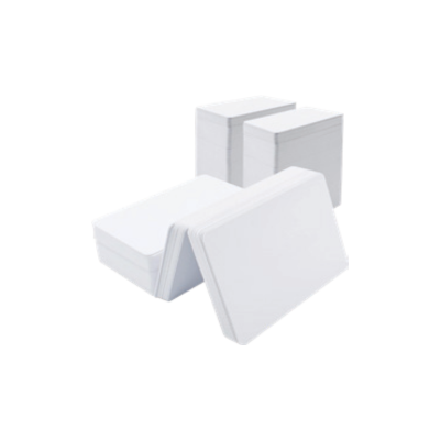 Blank White Plastic Cards, Unpunched